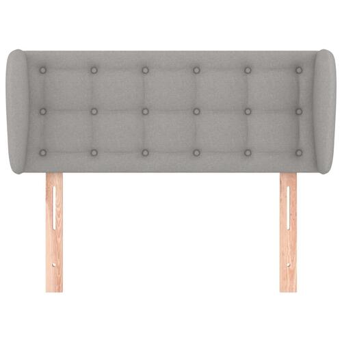 Sengegavl med kanter 103x23x78/88cm stof lysegrå