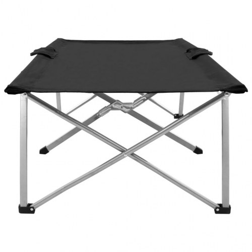 Campingseng 206 x 75 x 45 cm XXL sort