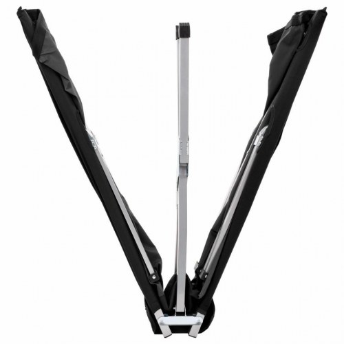 Campingseng 206 x 75 x 45 cm XXL sort