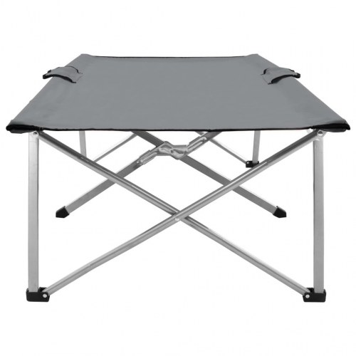 Campingseng 206 x 75 x 45 cm XXL grå
