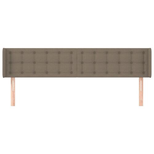 Sengegavl med kanter 183x16x78/88 cm stof gråbrun