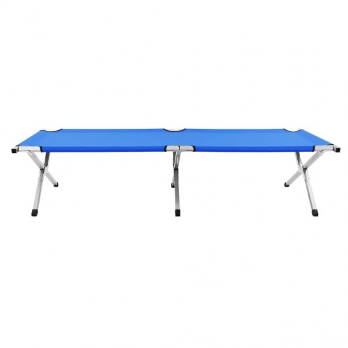Campingseng 190 x 74 x 47 cm XL blå