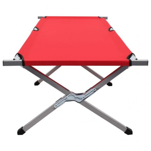 Campingseng 190 x 74 x 47 cm XL rød