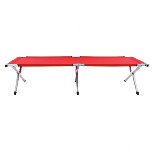 Campingseng 190 x 74 x 47 cm XL rød