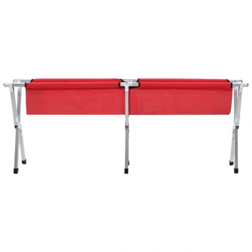 Campingseng 190 x 74 x 47 cm XL rød