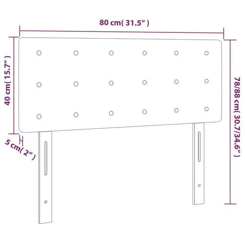 Sengegavl 80x5x78/88 cm stof sort