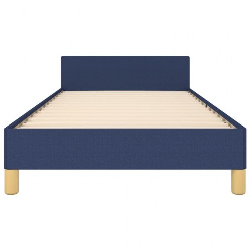 Sengeramme med sengegavl 80×200 cm - stof, blå