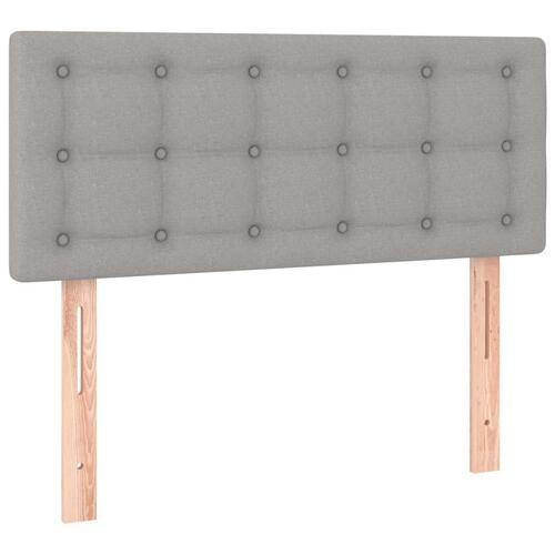 Sengegavl 100x5x78/88 cm stof lysegrå