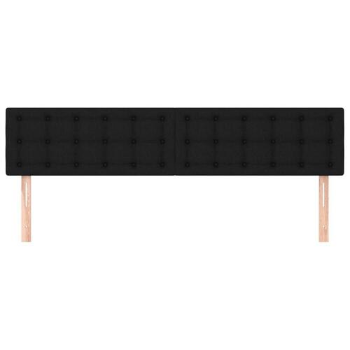 Sengegavle 2 stk. 100x5x78/88 cm stof sort