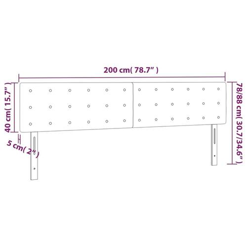 Sengegavle 2 stk. 100x5x78/88 cm stof sort