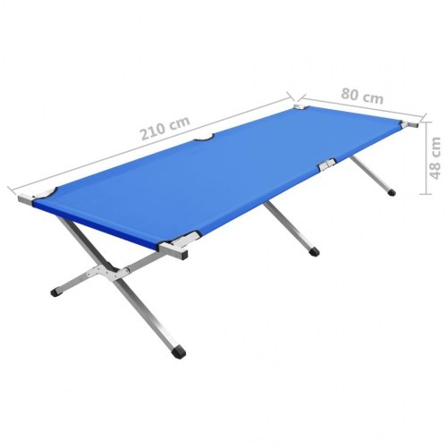Campingseng 210 x 80 x 48 cm XXL blå