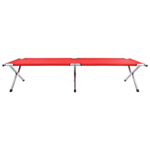 Campingseng 210 x 80 x 48 cm XXL rød