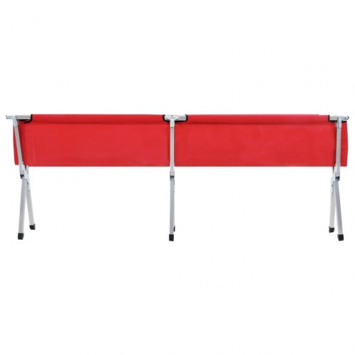 Campingseng 210 x 80 x 48 cm XXL rød