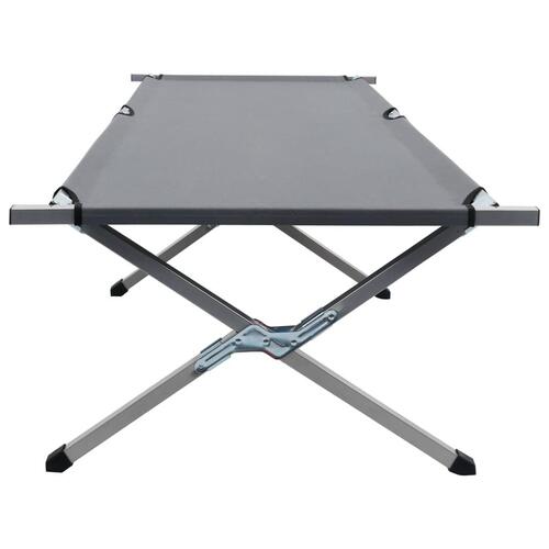 Campingseng 210 x 80 x 48 cm XXL grå
