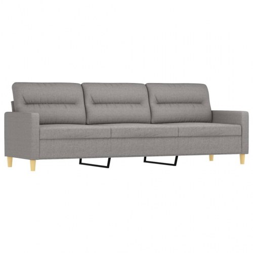 3-personers sofa 210 cm stof lysegrå