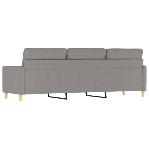 3-personers sofa 210 cm stof lysegrå