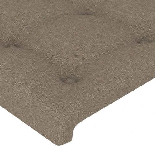 Sengeramme med sengegavl 180×200 cm - stof gråbrun