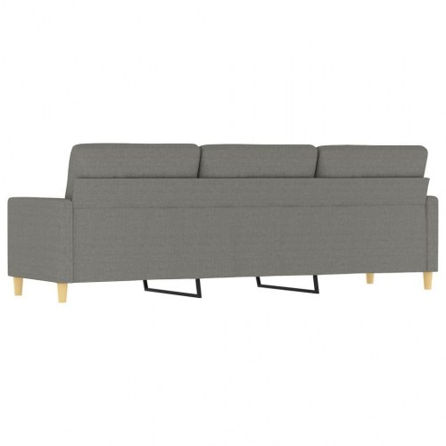 3-personers sofa 210 cm stof mørkegrå