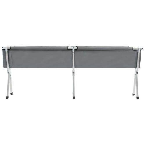 Campingseng 210 x 80 x 48 cm XXL grå