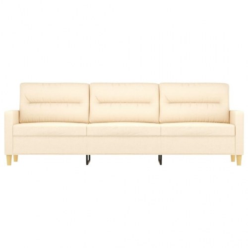 3-personers sofa 210 cm stof cremefarvet
