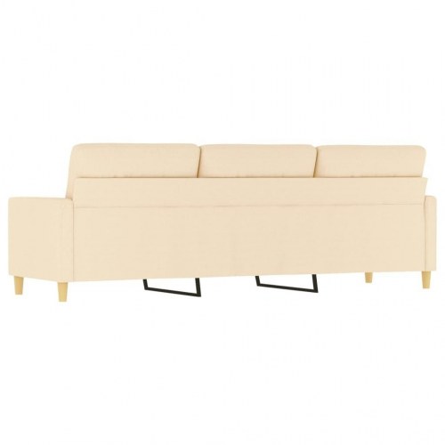 3-personers sofa 210 cm stof cremefarvet
