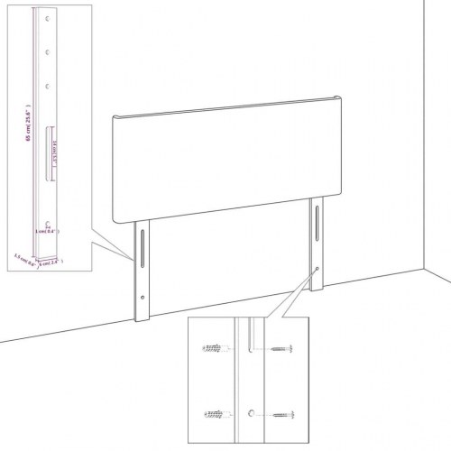 Sengeramme med sengegavl 200x200 cm - stof, mørkegrå