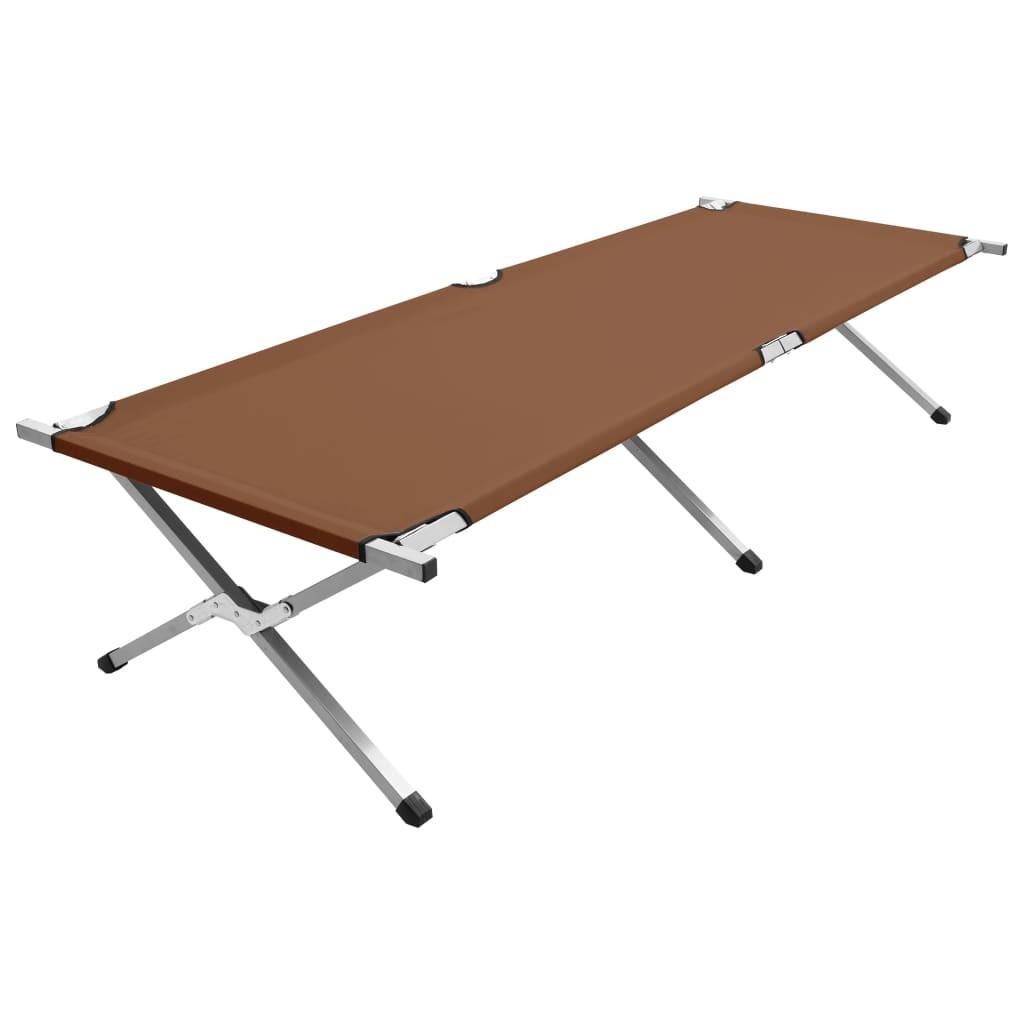 Campingseng 210 x 80 x 48 cm XXL brun