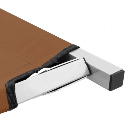 Campingseng 210 x 80 x 48 cm XXL brun