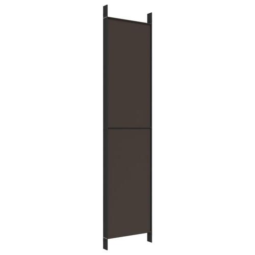 5-panels rumdeler 250x220 cm stof brun