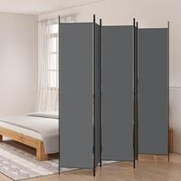 5-panels rumdeler 250x220 cm stof antracitgrå