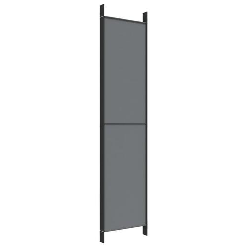 5-panels rumdeler 250x220 cm stof antracitgrå