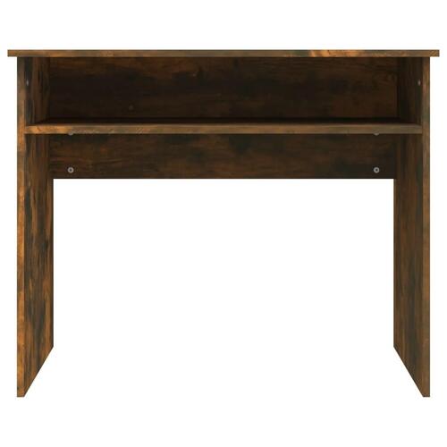 Skrivebord 90x50x74 cm konstrueret træ røget egetræsfarve