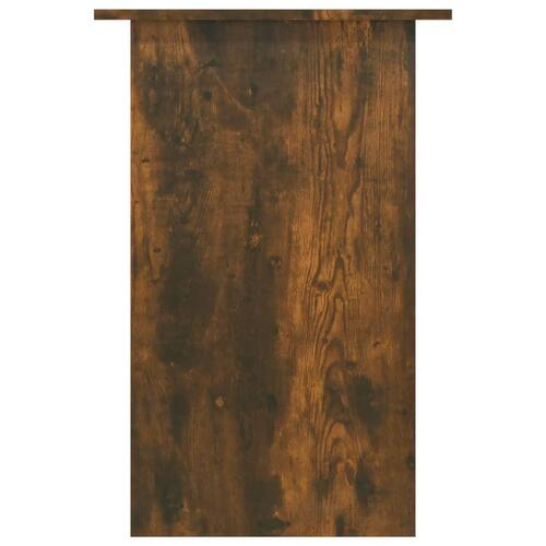 Skrivebord 90x50x74 cm konstrueret træ røget egetræsfarve