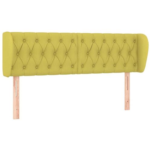 Sengegavl med kanter 147x23x78/88 cm stof grøn