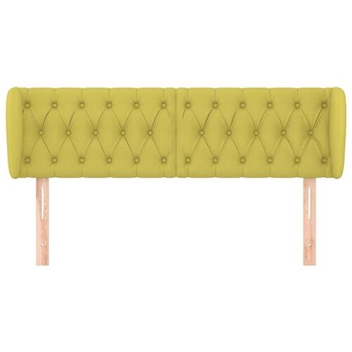 Sengegavl med kanter 147x23x78/88 cm stof grøn
