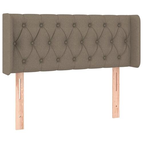 Sengegavl med kanter 93x16x78/88 cm stof gråbrun