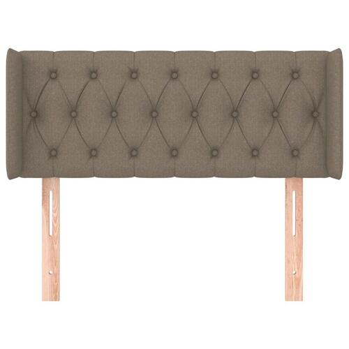 Sengegavl med kanter 93x16x78/88 cm stof gråbrun