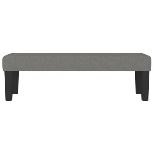 Bænk 100x30x30 cm stof mørkegrå