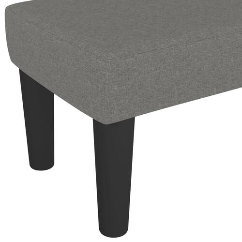 Bænk 100x30x30 cm stof mørkegrå