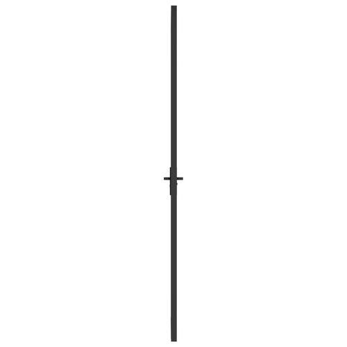 Dør 102,5x201,5 cm sikkerhedsglas mat glas og aluminium sort