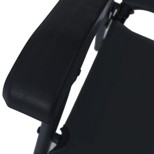 Foldbare havestole 2 stk. textilene sort