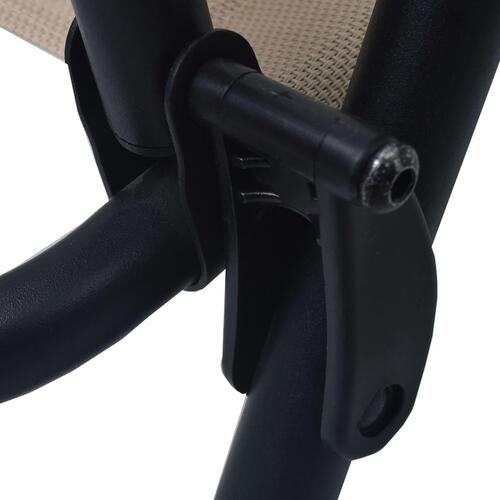 Foldbare havestole 2 stk. textilene cremefarvet