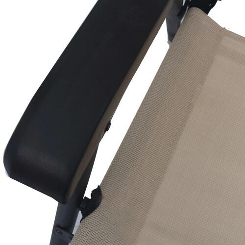 Foldbare havestole 2 stk. textilene cremefarvet