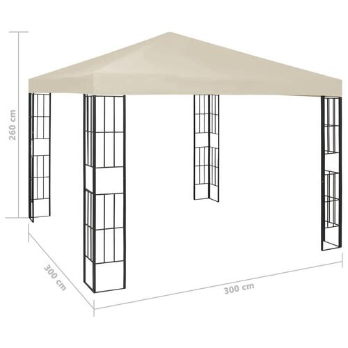 Pavillon 3x3 m cremefarvet