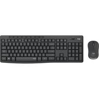 Tastatur og trådløs mus Logitech MK295 Fransk Sort Grå AZERTY