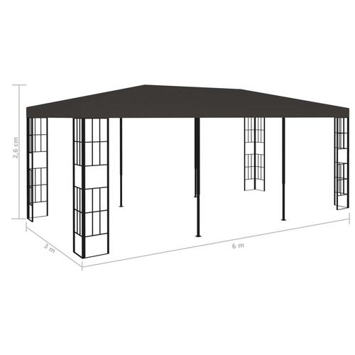 Pavillon 3x6 m antracitgrå