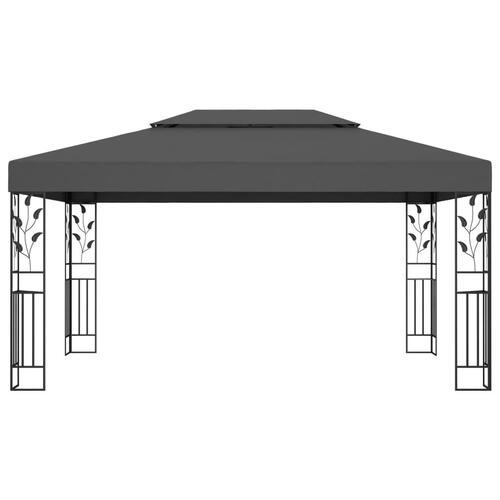 Pavillon med dobbelttag 3x4 m antracitgrå