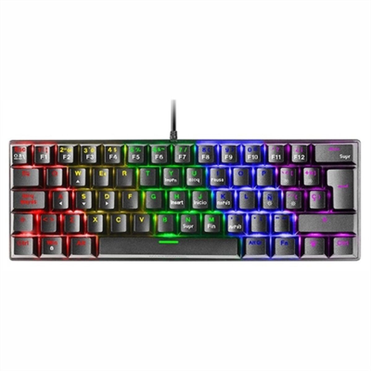 Tastatur Mars Gaming MK60 Sort Spansk qwerty