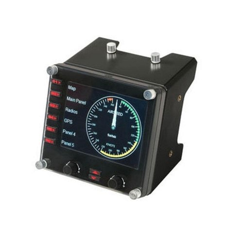 Joystick til flysimulator - Logitech, sort, USB