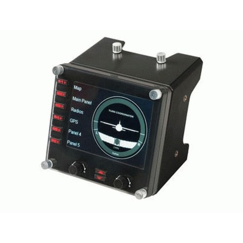 Joystick til flysimulator - Logitech, sort, USB